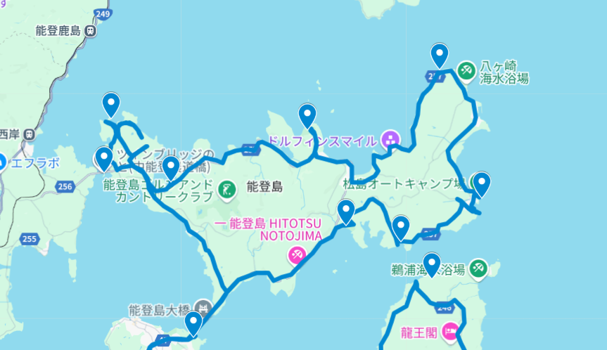 能登島ドライブマップ