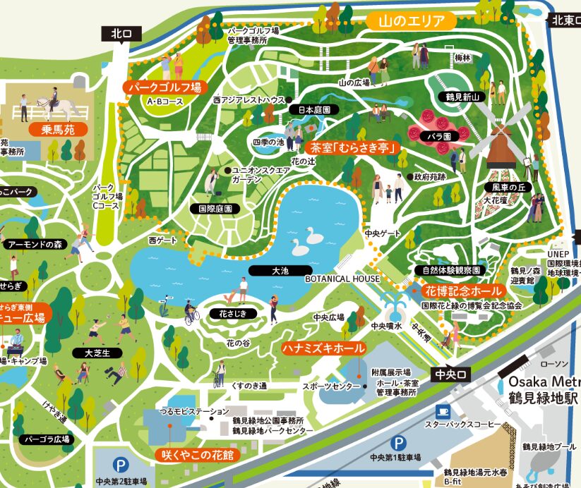 鶴見緑地公園マップ