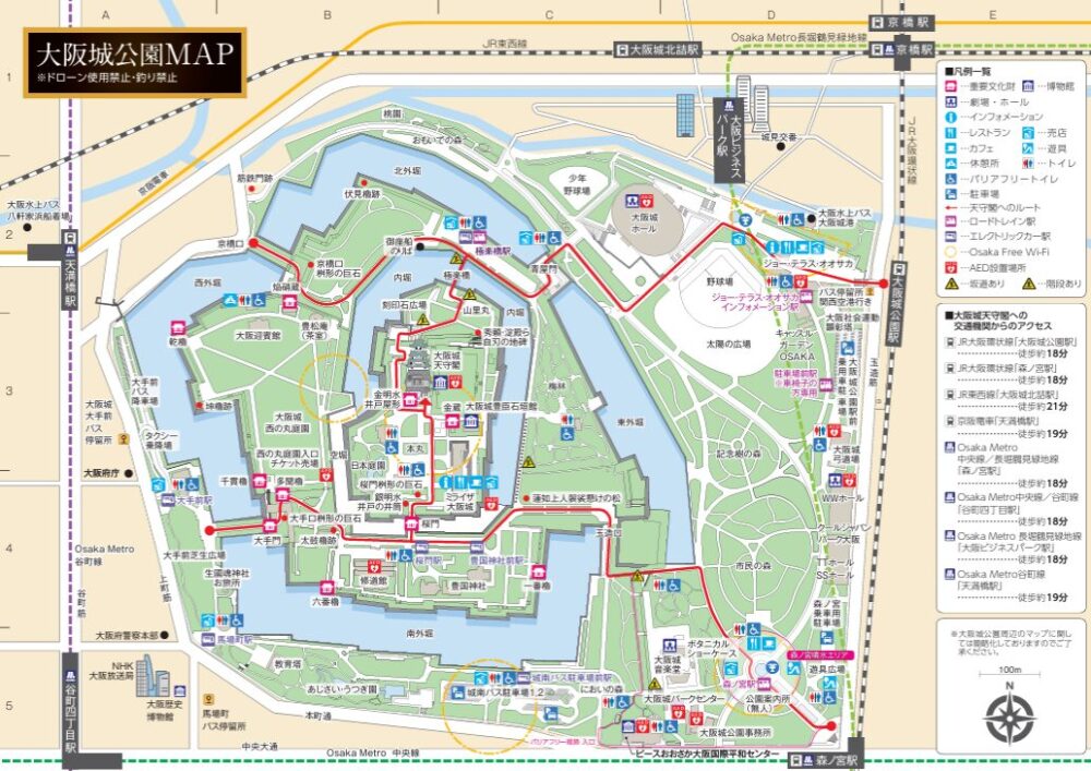 大阪城公園地図