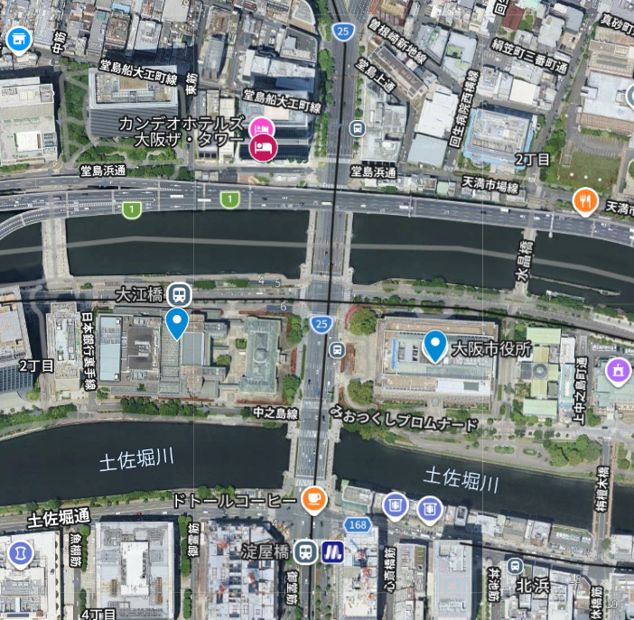 地図　淀屋橋